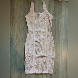 Venus Bodycon Midi Dress, Pink, Size 2